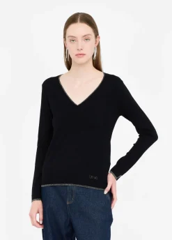 Liu Jo Jersey con escote de pico-Mujer Cárdigans Y Jerséis