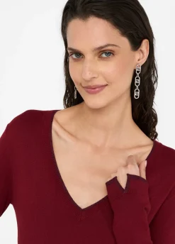 Liu Jo Jersey con escote de pico-Mujer Cárdigans Y Jerséis