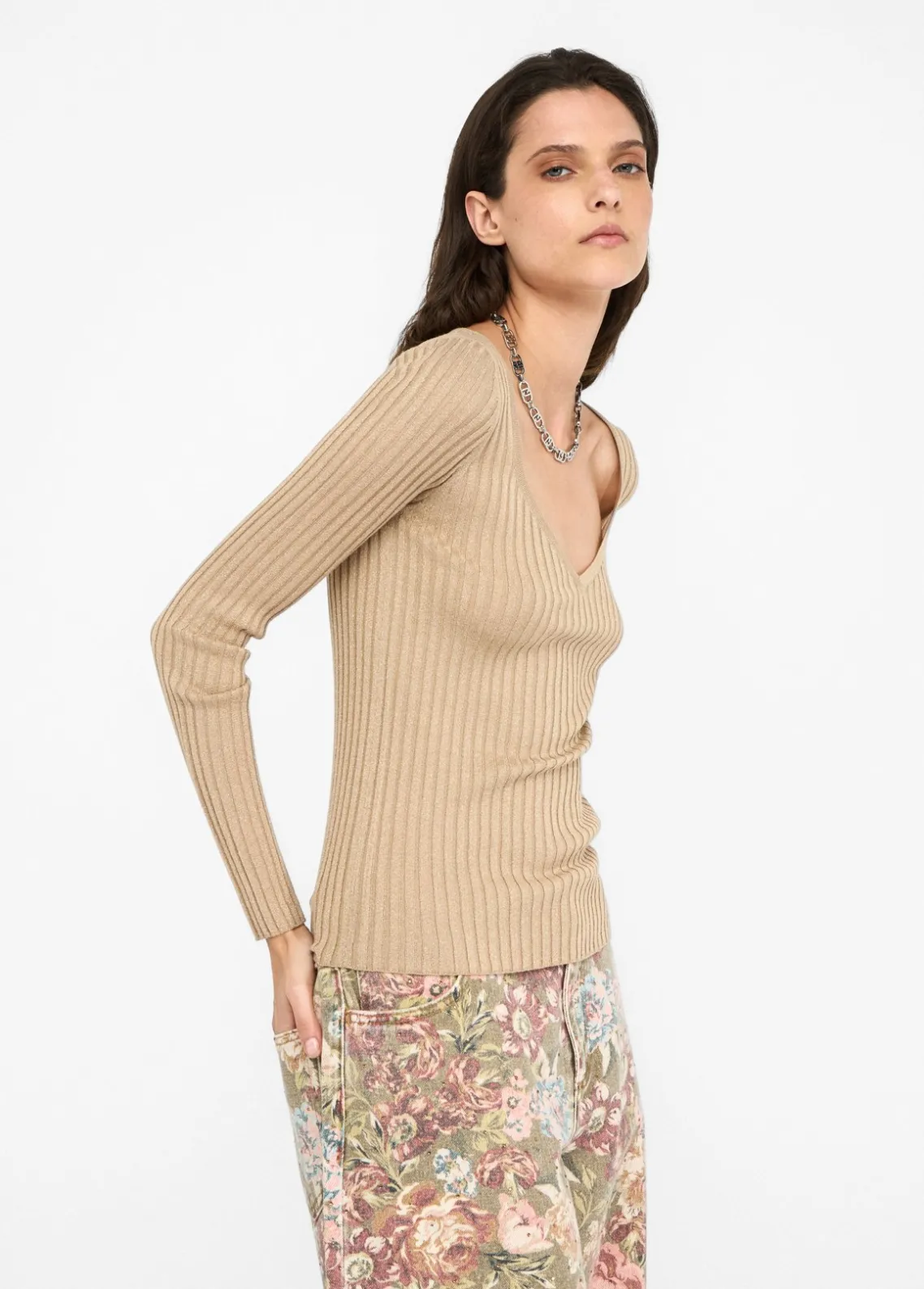 Liu Jo Jersey con escote de pico-Mujer Cárdigans Y Jerséis