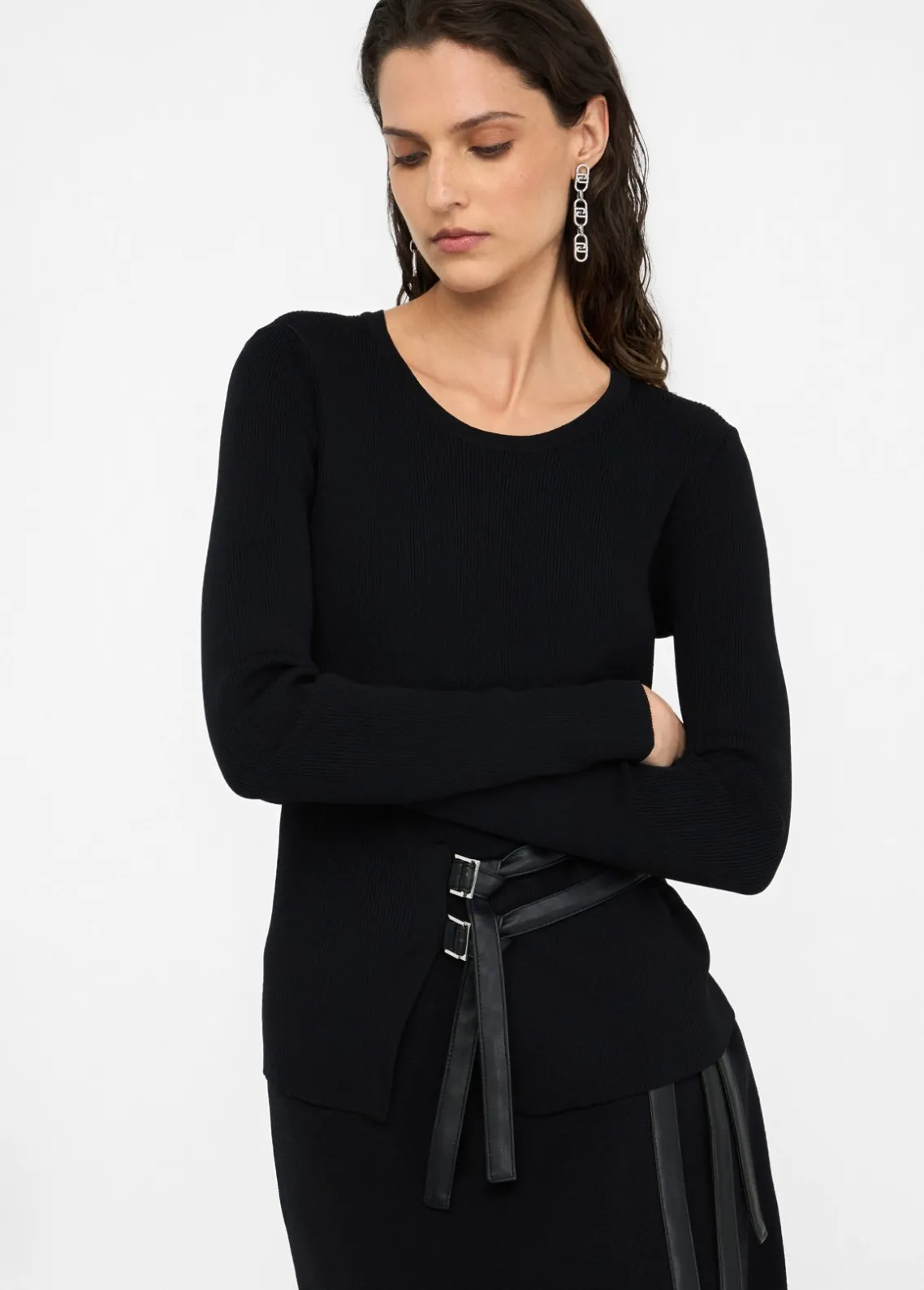 Liu Jo Jersey con hebillas-Mujer Cárdigans Y Jerséis