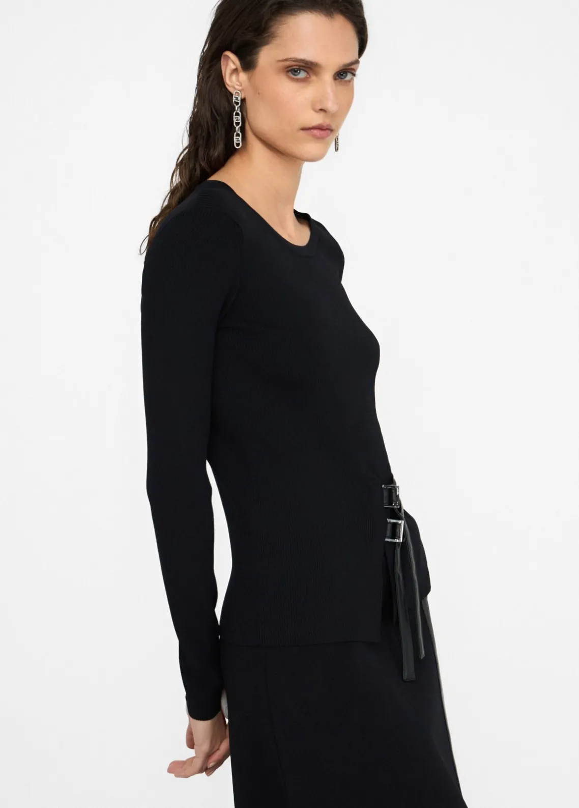 Liu Jo Jersey con hebillas-Mujer Cárdigans Y Jerséis