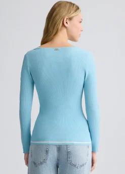 Liu Jo Jersey con inserciones de tul-Mujer Ropa Deportiva|Cárdigans Y Jerséis