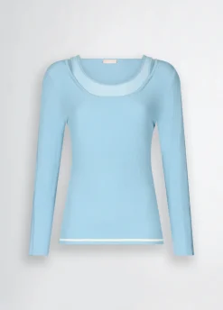 Liu Jo Jersey con inserciones de tul-Mujer Ropa Deportiva|Cárdigans Y Jerséis