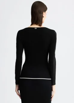 Liu Jo Jersey con inserciones de tul-Mujer Ropa Deportiva|Cárdigans Y Jerséis