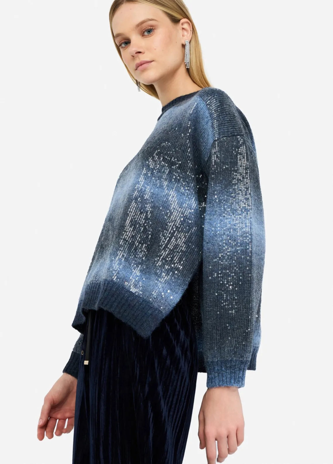Liu Jo Jersey con lentejuelas-Mujer Cárdigans Y Jerséis