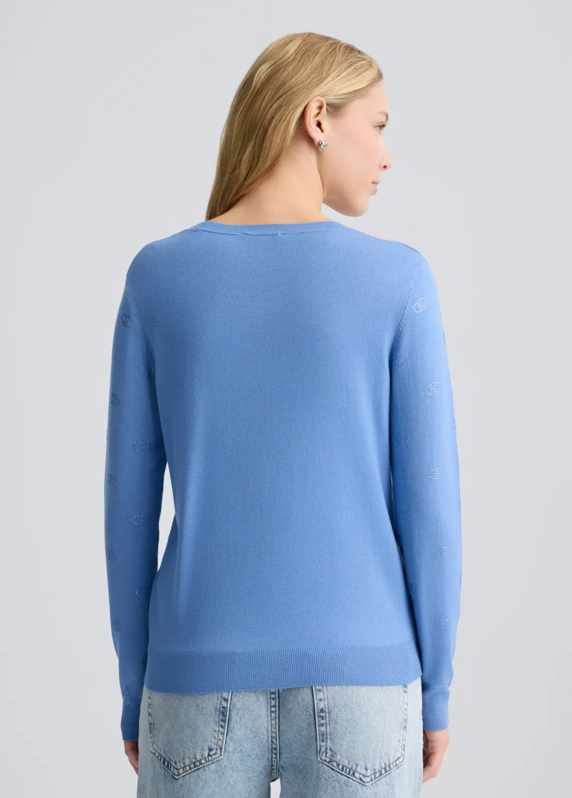 Liu Jo Jersey con logotipo y strass-Mujer Cárdigans Y Jerséis