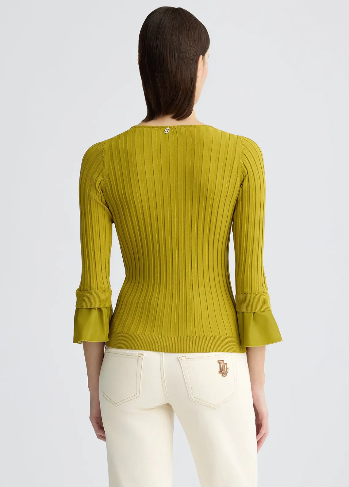 Liu Jo Jersey con mangas con volantes-Mujer Cárdigans Y Jerséis