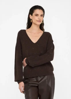 Liu Jo Jersey con microlentejuelas-Mujer Cárdigans Y Jerséis