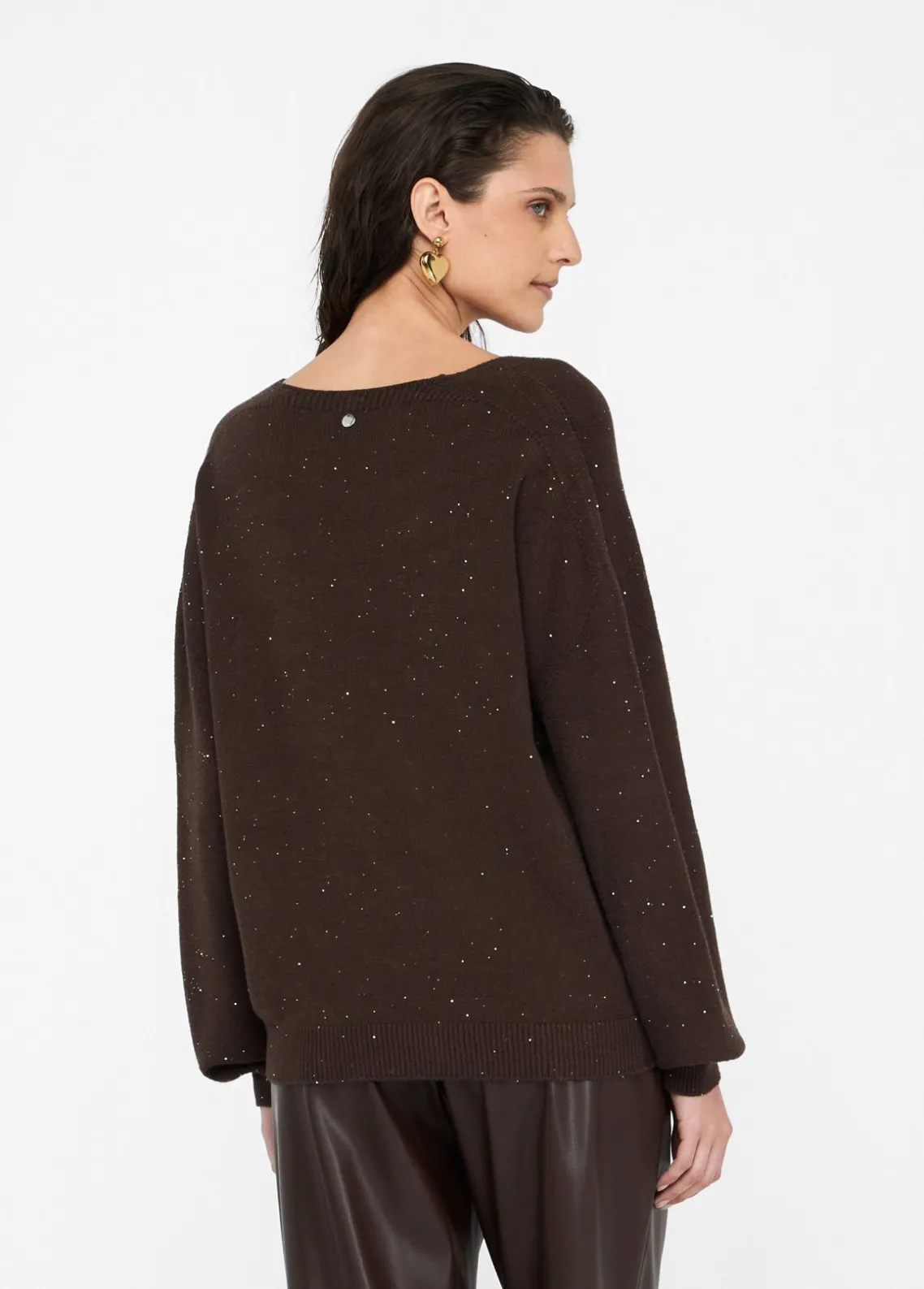 Liu Jo Jersey con microlentejuelas-Mujer Cárdigans Y Jerséis