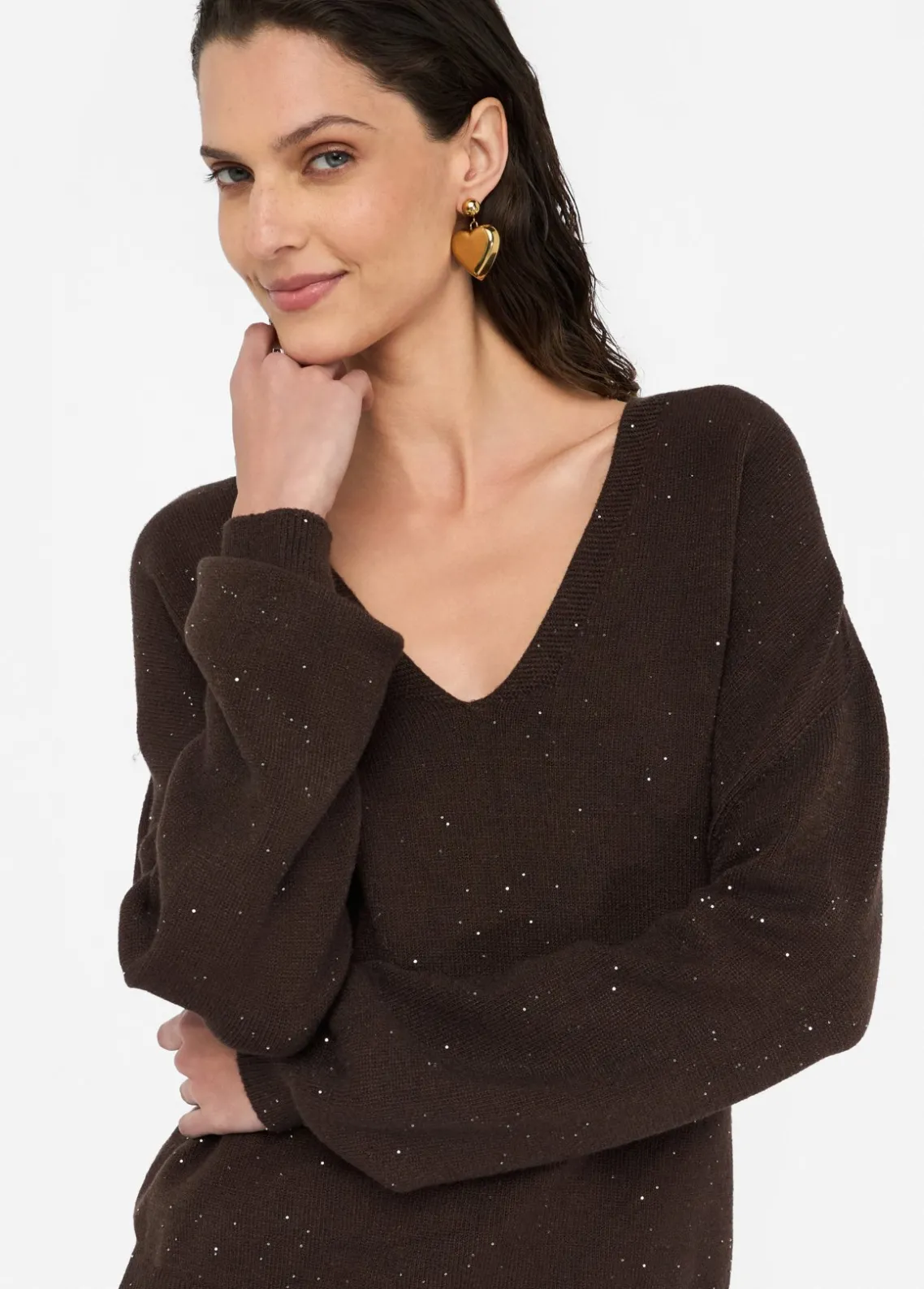 Liu Jo Jersey con microlentejuelas-Mujer Cárdigans Y Jerséis