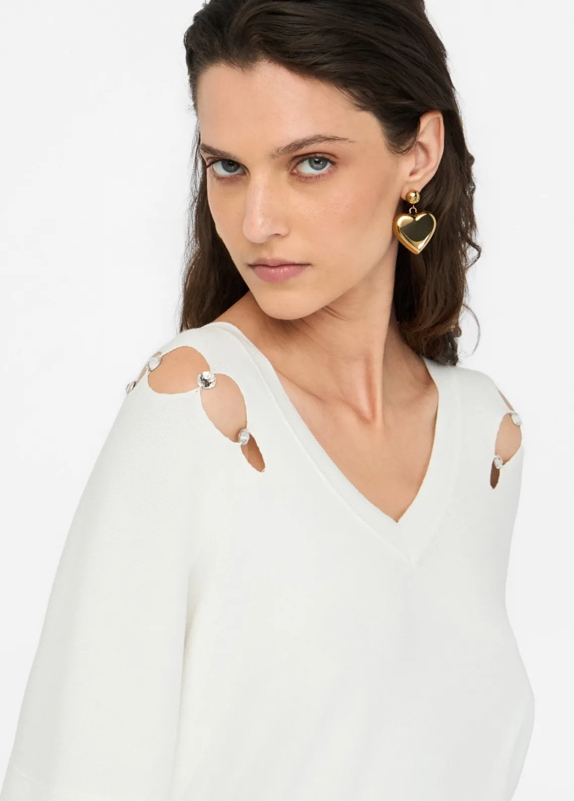 Liu Jo Jersey con pedrería-Mujer Cárdigans Y Jerséis