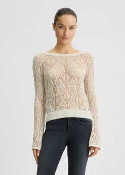 Liu Jo Jersey de algodón crochet-Mujer Cárdigans Y Jerséis