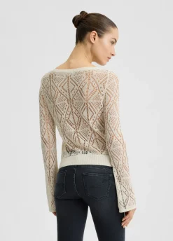 Liu Jo Jersey de algodón crochet-Mujer Cárdigans Y Jerséis
