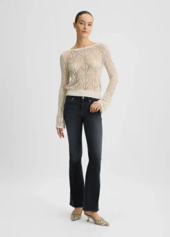 Liu Jo Jersey de algodón crochet-Mujer Cárdigans Y Jerséis