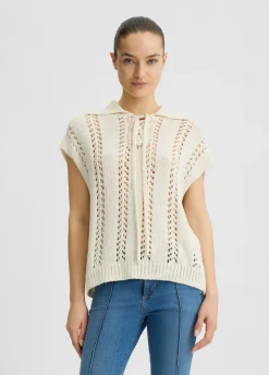 Liu Jo Jersey de algodón crochet-Mujer Cárdigans Y Jerséis