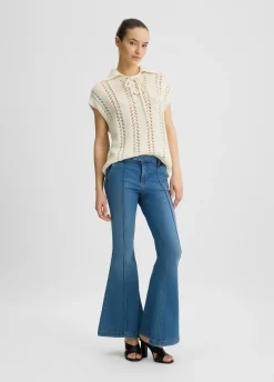 Liu Jo Jersey de algodón crochet-Mujer Cárdigans Y Jerséis
