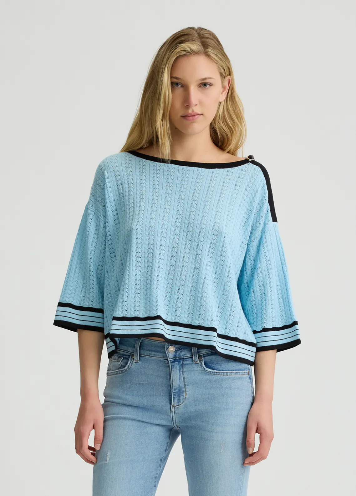 Liu Jo Jersey de algodón y cachemira-Mujer Cárdigans Y Jerséis