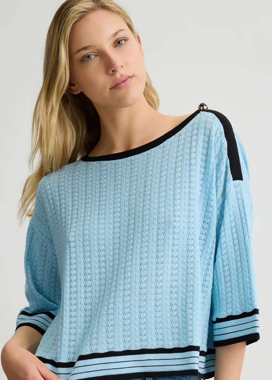 Liu Jo Jersey de algodón y cachemira-Mujer Cárdigans Y Jerséis