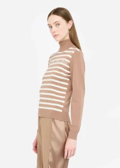 Liu Jo Jersey de cuello alto a rayas-Mujer Ropa Deportiva|Cárdigans Y Jerséis