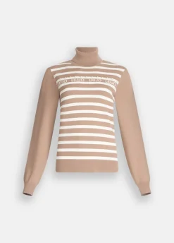 Liu Jo Jersey de cuello alto a rayas-Mujer Ropa Deportiva|Cárdigans Y Jerséis