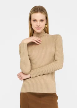 Liu Jo Jersey de cuello alto con lurex®-Mujer Cárdigans Y Jerséis