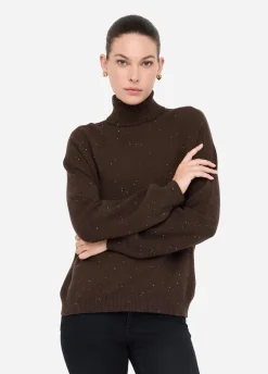 Liu Jo Jersey de cuello alto con microlentejuelas-Mujer Cárdigans Y Jerséis
