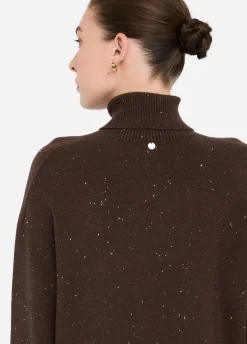 Liu Jo Jersey de cuello alto con microlentejuelas-Mujer Cárdigans Y Jerséis