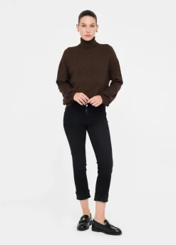 Liu Jo Jersey de cuello alto con microlentejuelas-Mujer Cárdigans Y Jerséis