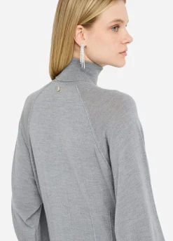 Liu Jo Jersey de cuello alto de lana con encaje-Mujer Cárdigans Y Jerséis