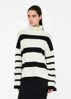 Liu Jo Jersey de cuello alto de 100% lana con botones joya-Mujer Cárdigans Y Jerséis