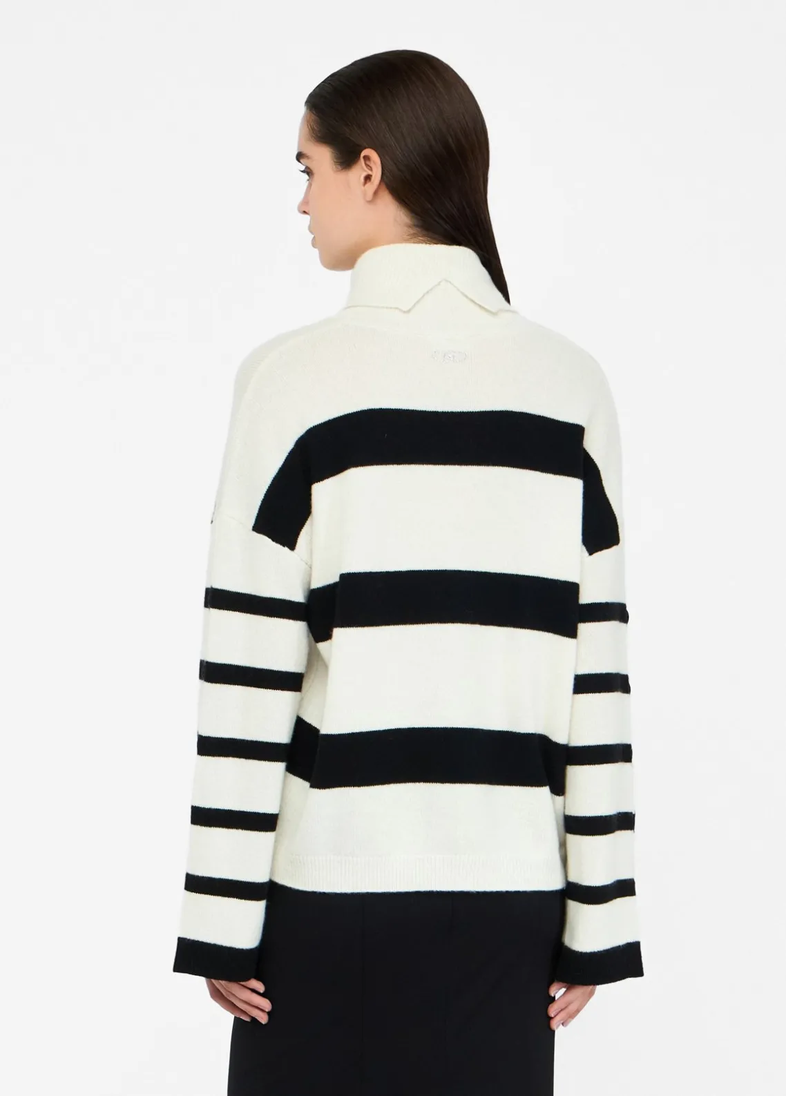 Liu Jo Jersey de cuello alto de 100% lana con botones joya-Mujer Cárdigans Y Jerséis