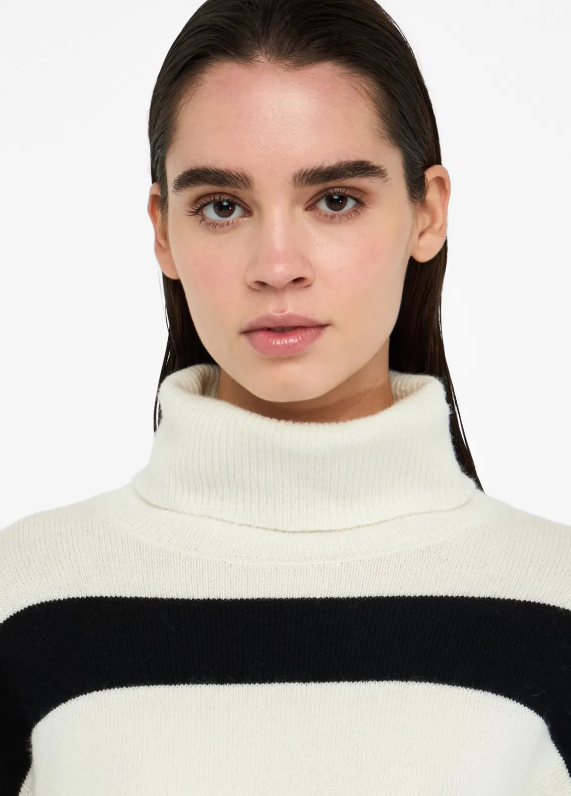 Liu Jo Jersey de cuello alto de 100% lana con botones joya-Mujer Cárdigans Y Jerséis