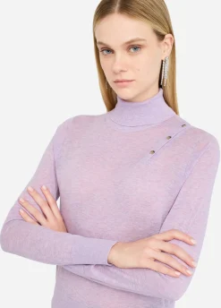 Liu Jo Jersey de cuello alto de algodón y cachemira-Mujer Cárdigans Y Jerséis