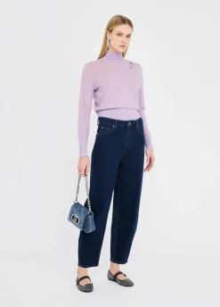 Liu Jo Jersey de cuello alto de algodón y cachemira-Mujer Cárdigans Y Jerséis