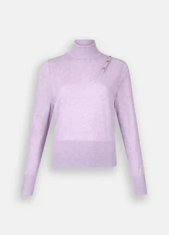 Liu Jo Jersey de cuello alto de algodón y cachemira-Mujer Cárdigans Y Jerséis