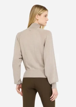 Liu Jo Jersey de cuello alto de lana con encaje-Mujer Cárdigans Y Jerséis