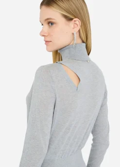 Liu Jo Jersey de cuello alto de algodón y cachemira-Mujer Cárdigans Y Jerséis