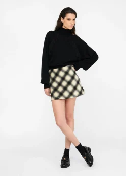 Liu Jo Jersey de cuello alto de lana con encaje-Mujer Cárdigans Y Jerséis