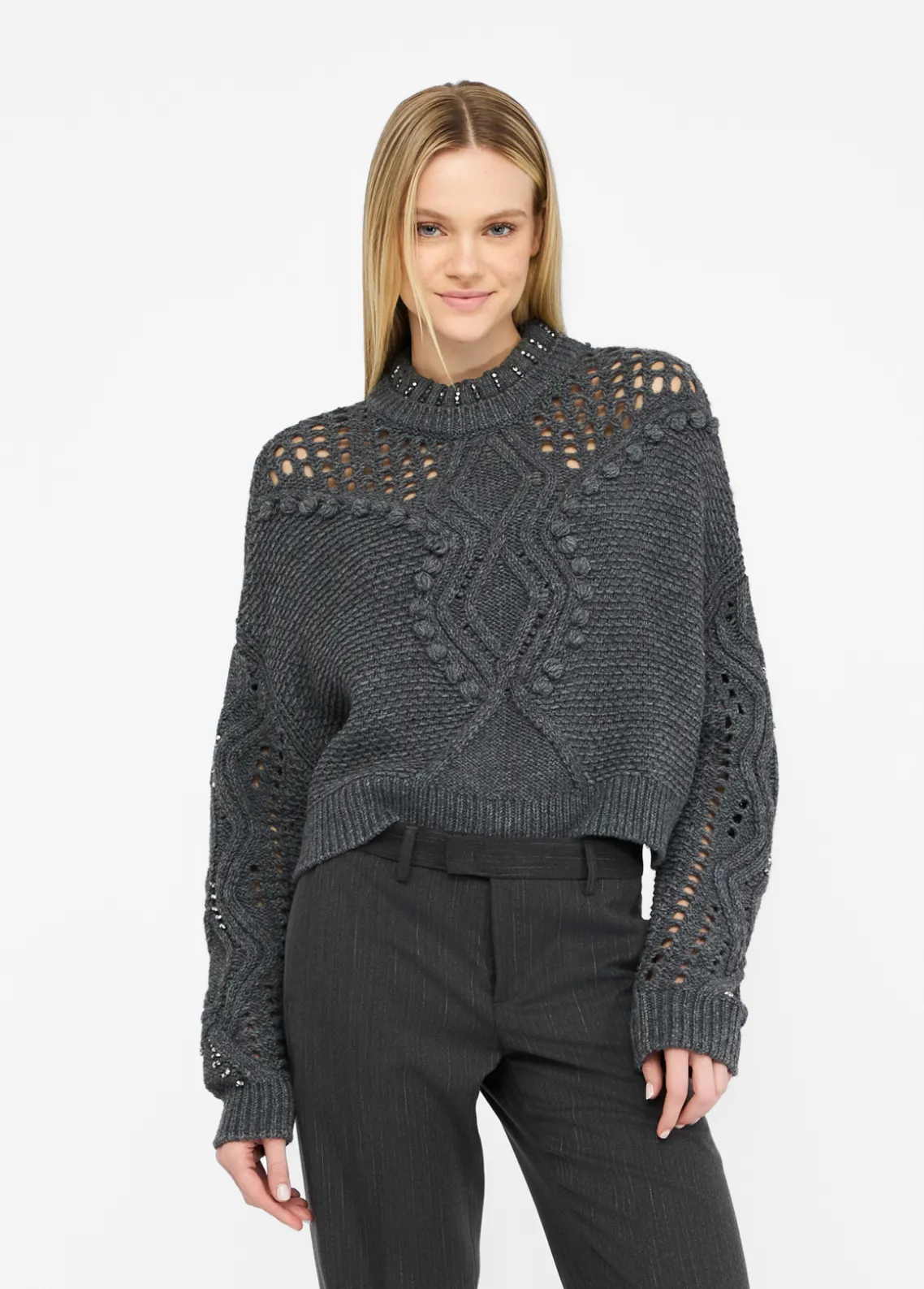 Liu Jo Jersey de lana calado-Mujer Cárdigans Y Jerséis