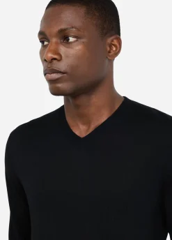 Liu Jo Jersey de lana con cuello de pico-Hombre Jerséis Y Sudaderas