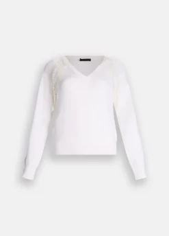 Liu Jo Jersey de lana con encaje-Mujer Cárdigans Y Jerséis