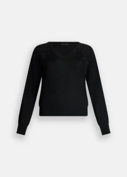 Liu Jo Jersey de lana con encaje-Mujer Cárdigans Y Jerséis
