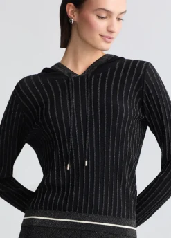 Liu Jo Jersey de lurex® con capucha-Mujer Ropa Deportiva|Cárdigans Y Jerséis