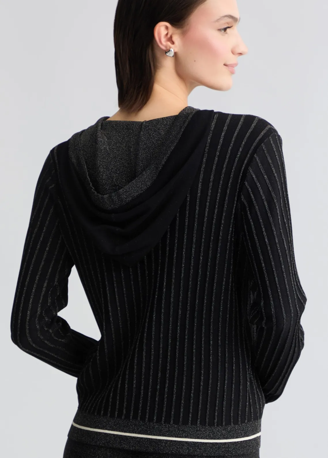 Liu Jo Jersey de lurex® con capucha-Mujer Ropa Deportiva|Cárdigans Y Jerséis