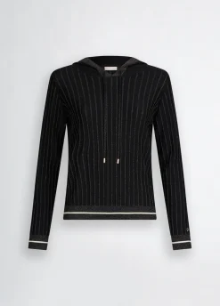 Liu Jo Jersey de lurex® con capucha-Mujer Ropa Deportiva|Cárdigans Y Jerséis