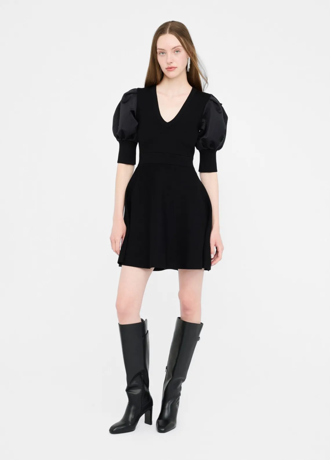 Liu Jo Jersey de punto con mangas abullonadas-Mujer Vestidos