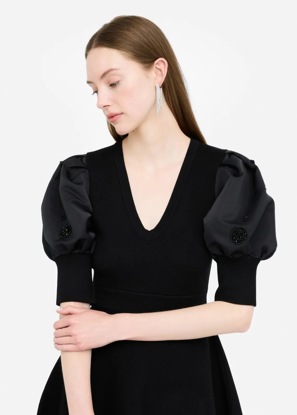Liu Jo Jersey de punto con mangas abullonadas-Mujer Vestidos