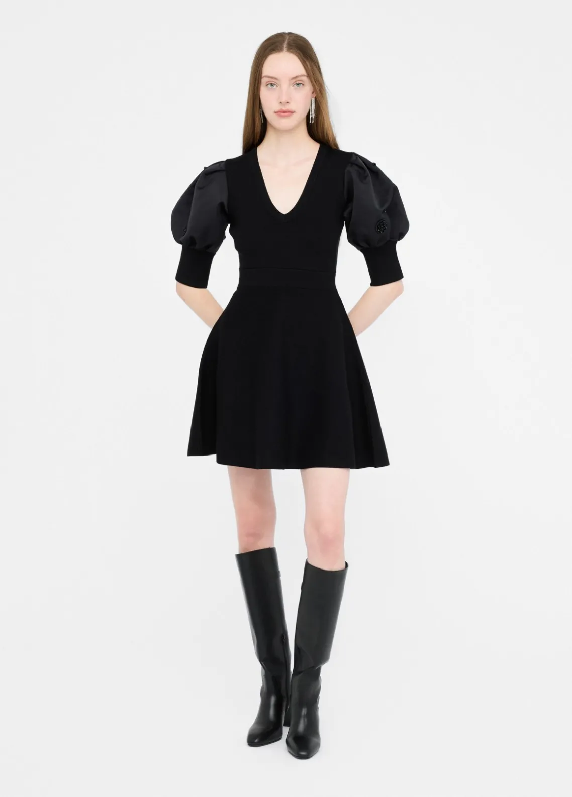 Liu Jo Jersey de punto con mangas abullonadas-Mujer Vestidos
