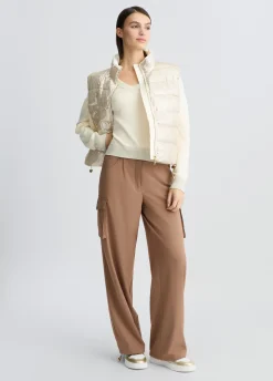Liu Jo Jersey marfil con cuello de pico-Mujer Cárdigans Y Jerséis