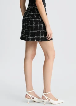 Liu Jo Minifalda de tejido bouclé con lurex®-Mujer Faldas|Tailleur